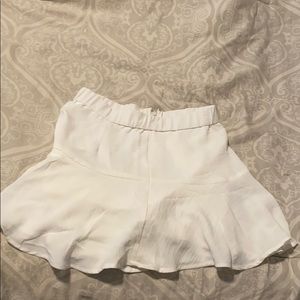 White skirt shorts